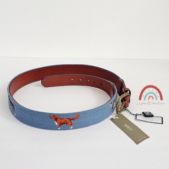 New! Smathers & Branson x J. Crew Dog Needlepoint Belt - Picture 5 of 14